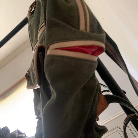 Vintage Juicy Couture Canvas + Leather Backpack Tote Bag - Picture 12 of 16